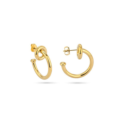 Gouden Radiant oorbellen met exclusief ontwerp en elegante ronde vorm.