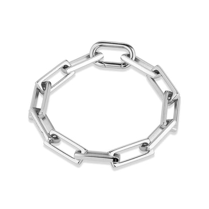 Zilverkleurige Radiant armband met elegant schakeldesign en hoogwaardige afwerking.