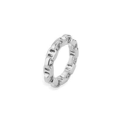 Zilverkleurige Radiant Ring voor dames, elegant ontwerp met maat 18.