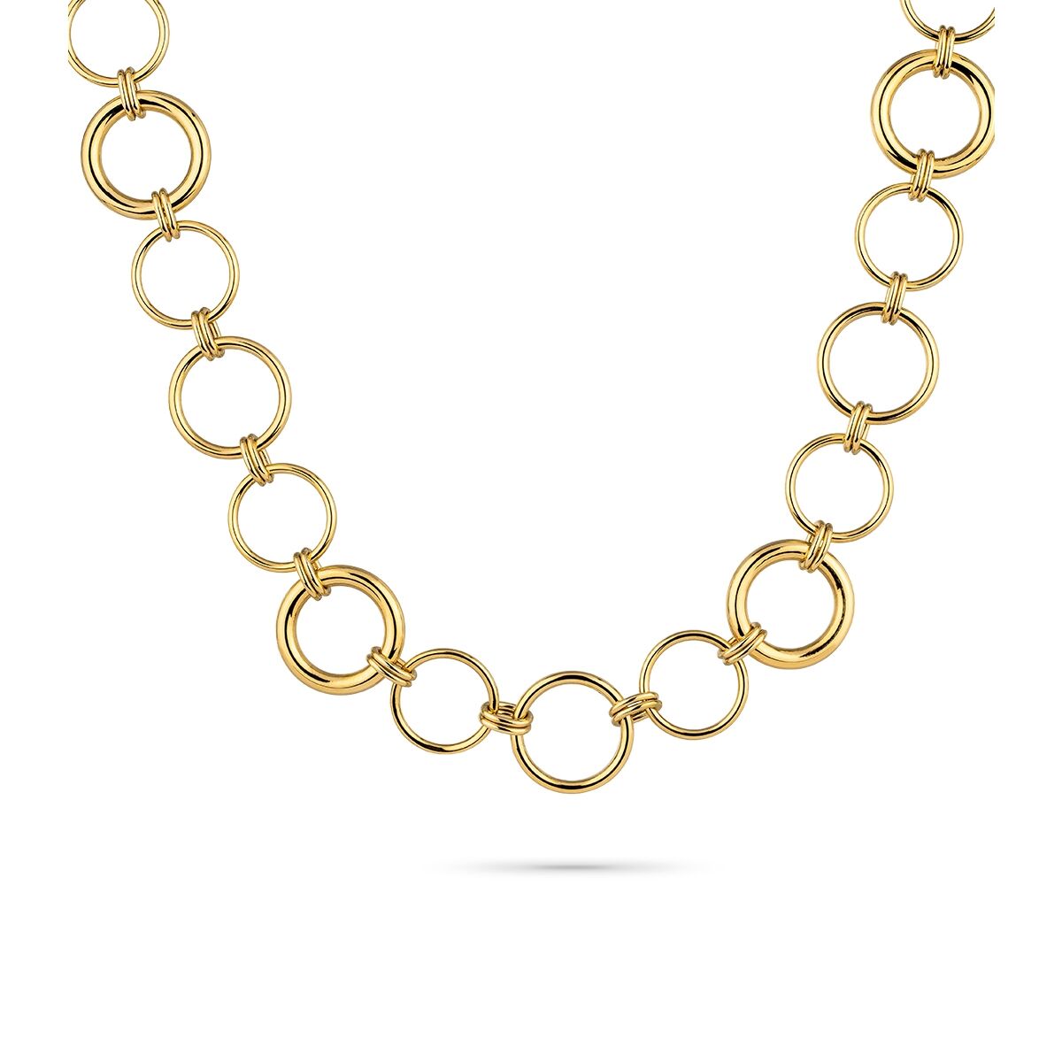 Gouden Radiant ketting met elegante schakels, perfect voor elke gelegenheid.