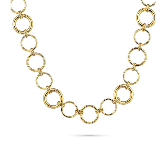 Gouden Radiant ketting met elegante schakels, perfect voor elke gelegenheid.