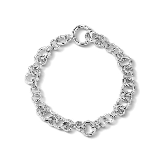 Zilverkleurige Radiant armband met elegant design en schakels.
