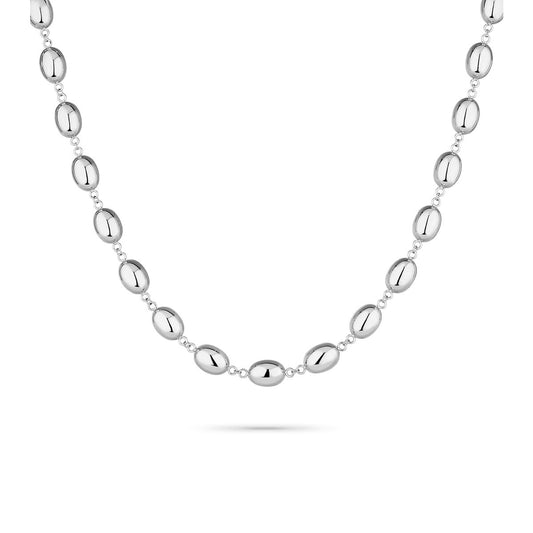 Zilverkleurige Radiant ketting met elegante, ovale schakels voor een chique uitstraling.