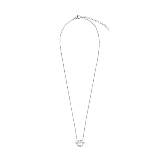 Zilverkleurige Radiant ketting met elegant ontwerp en sluiting, vooraanzicht.