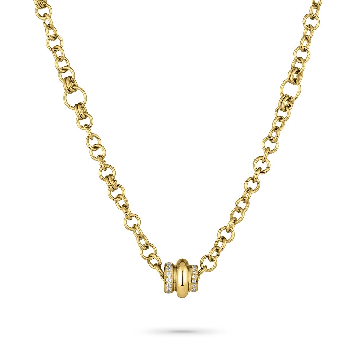 Gouden Radiant ketting met elegant design en een verfijnde sluiting.