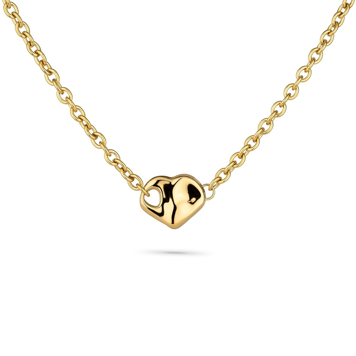 Gouden Radiant ketting met elegante hartvormige hanger, perfect voor elke gelegenheid.