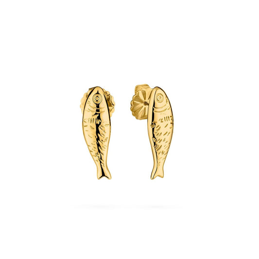 Gouden Radiant oorbellen in de vorm van vissen met een elegant ontwerp.