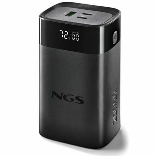 NGS TWIX20 powerbank in zwart met 20000 mAh en ingebouwd display.