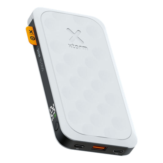 Xtorm Powerbank 10000 mAh in stijlvol wit met Quick Charge 3.0 aansluiting.