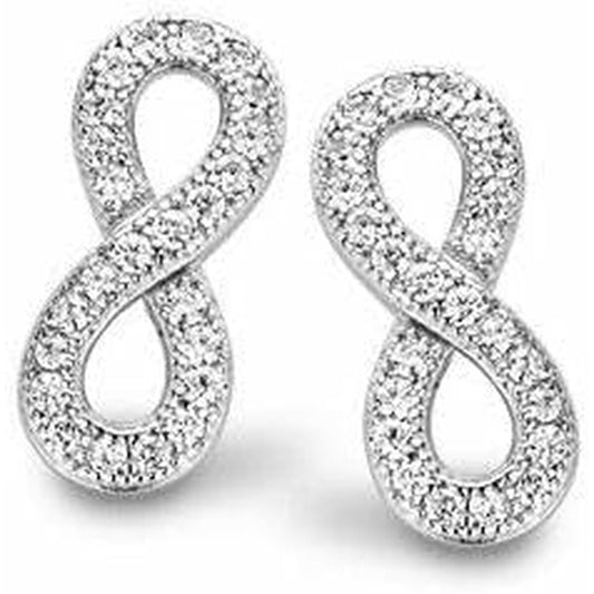 Elegante New Bling oorbellen met een modern ontwerp in de vorm van een oneindigheidssymbool.