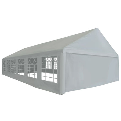 vidaXL partytent 6x12 m in grijs met waterbestendig PE-materiaal en zijramen.