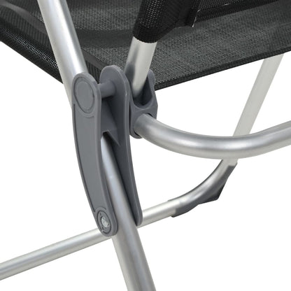 Detail van de bevestiging van de vidaXL inklapbare campingstoel met stevig aluminium frame.