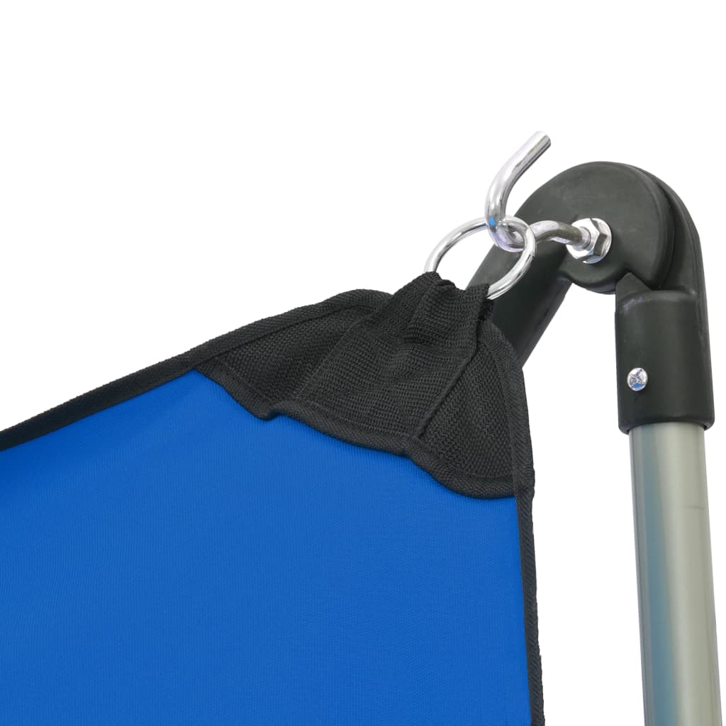 Detail van de bevestiging van de vidaXL hangmat met inklapbare standaard in blauw.