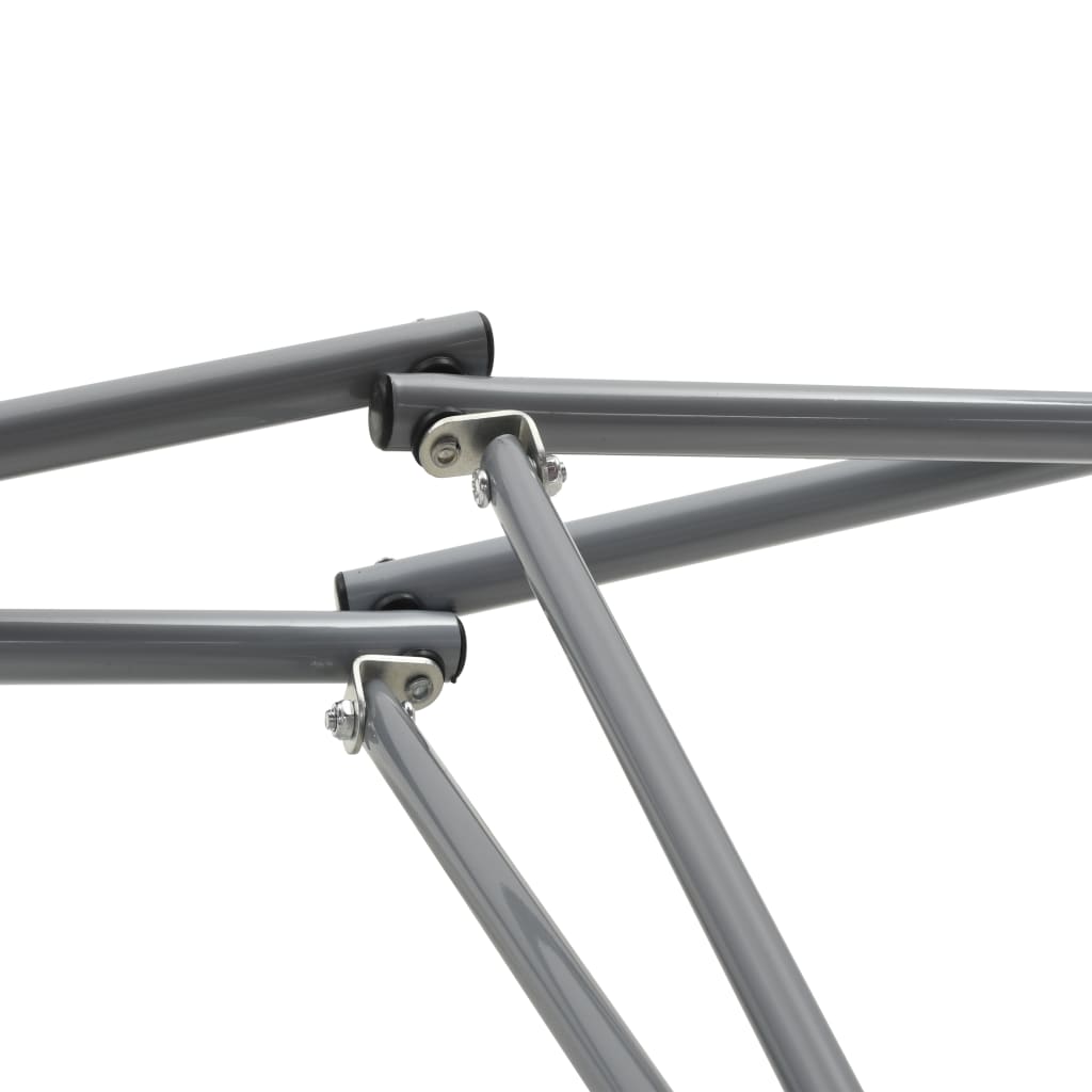 Detail van het stevige gepoedercoate stalen frame van de vidaXL hangmat.