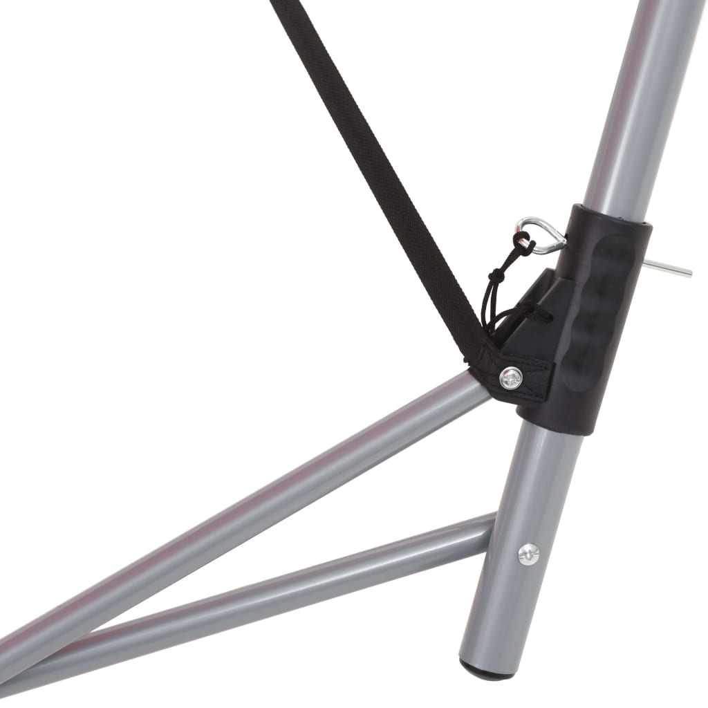 Detail van het stevige gepoedercoat stalen frame van de vidaXL hangmat.