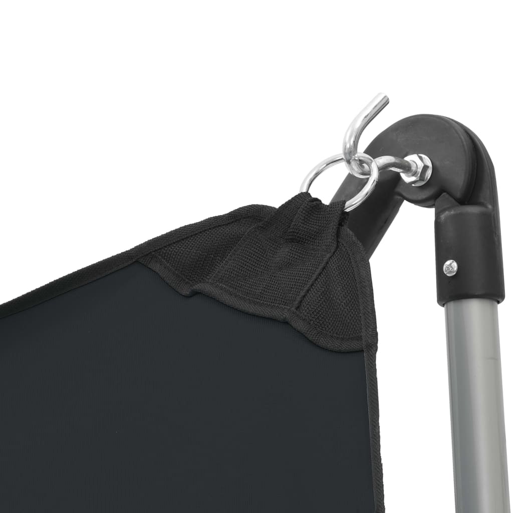 vidaXL Hangmat met inklapbare standaard zwart