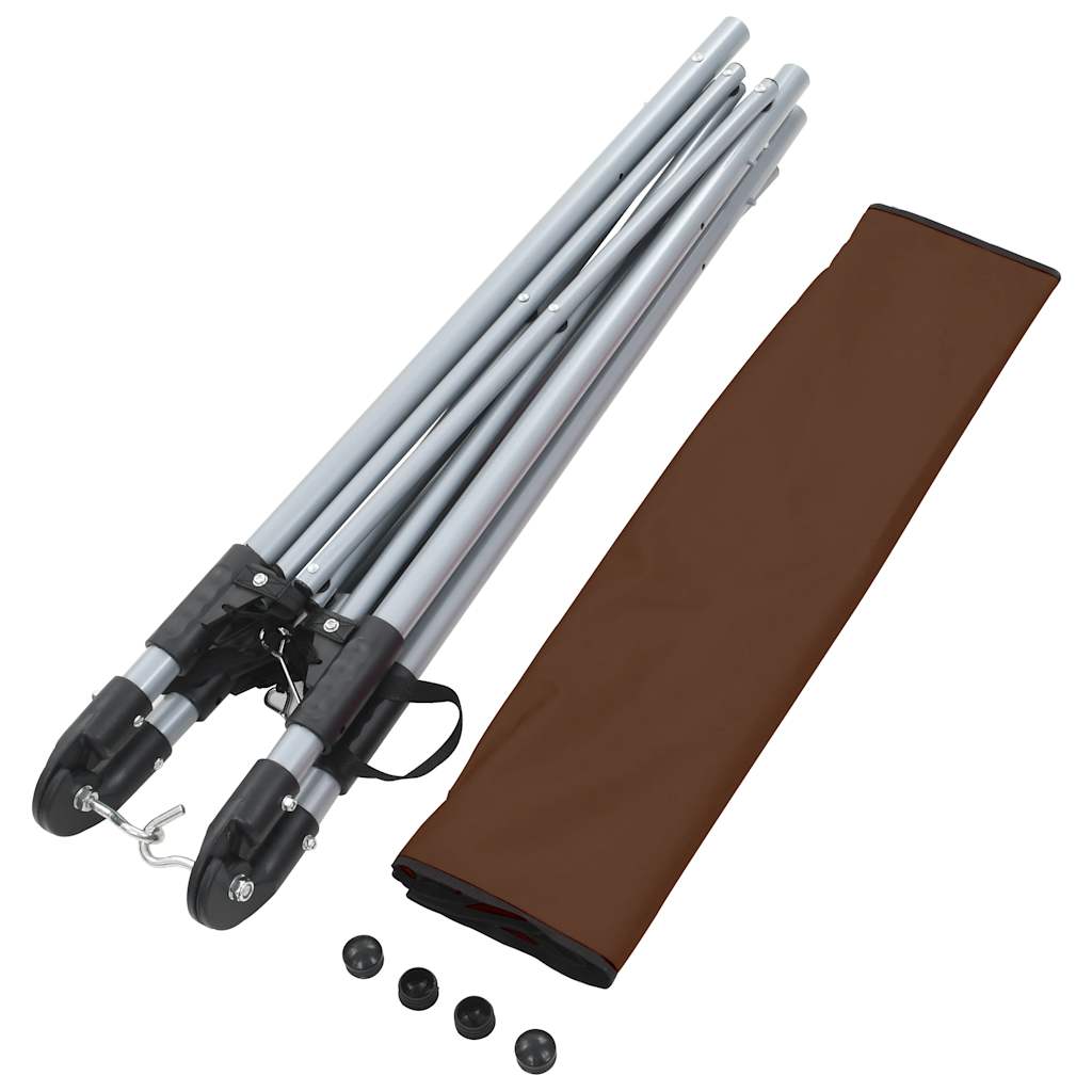 vidaXL Hangmat met inklapbare standaard bruin
