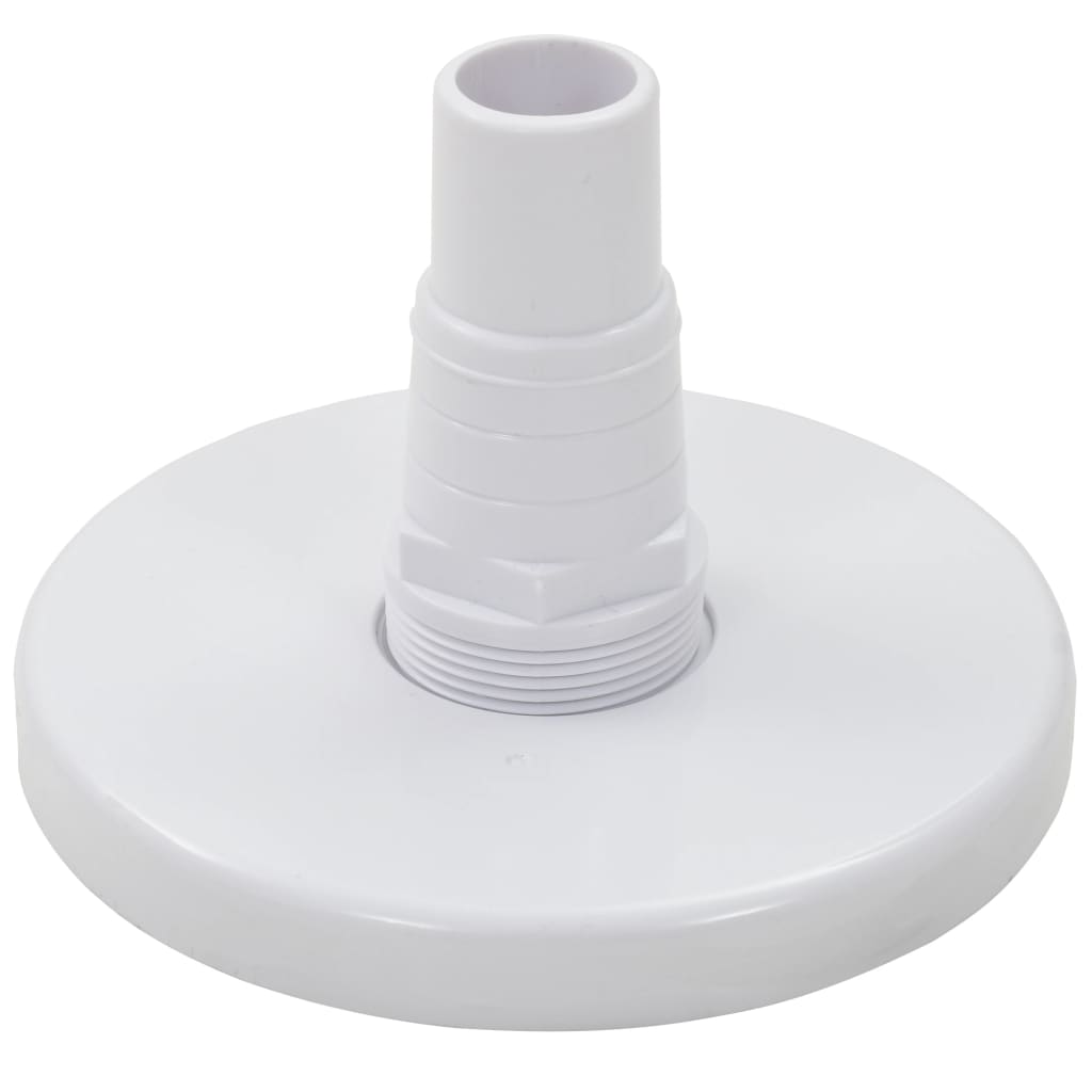 Detail van de witte aansluiting van de vidaXL zwembadskimmer met robuuste ABS-constructie.