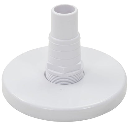 Detail van de witte aansluiting van de vidaXL zwembadskimmer met robuuste ABS-constructie.
