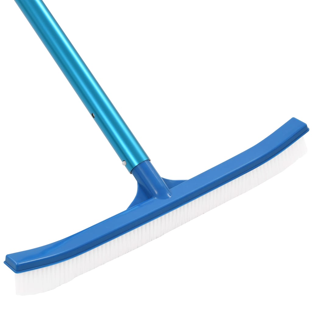 Detail van de blauwe zwembadreiniger met borstelkop van de vidaXL onderhoudsset.