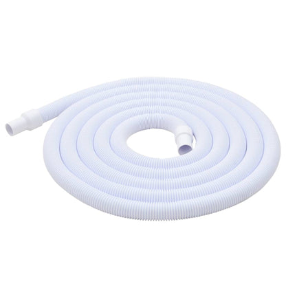 Flexibele witte slang van de vidaXL 9-delige zwembad onderhoudsset, close-up detail.