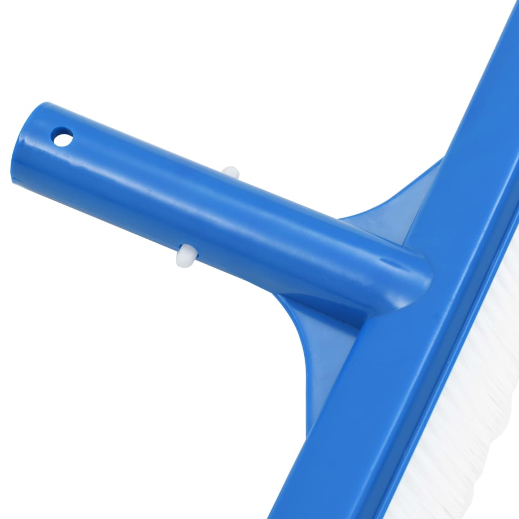 Detail van de blauwe borstelkop van de vidaXL 3-delige zwembadonderhoudsset.