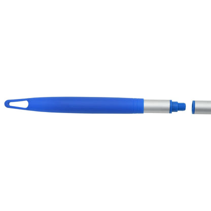 Blauwe handgreep van de vidaXL onderhoudsset voor zwembad, detailweergave.