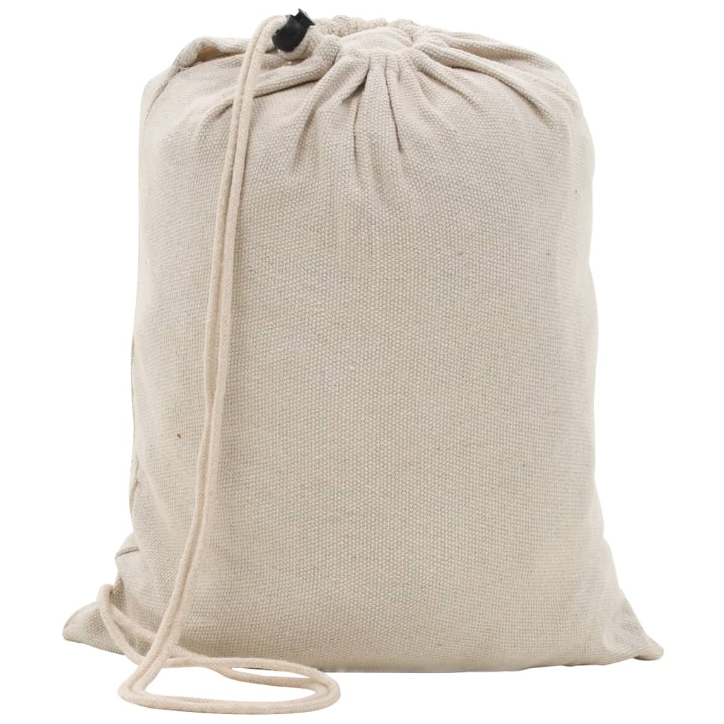 Crèmekleurige opbergtas voor de vidaXL hangmat, met trekkoordsluiting.