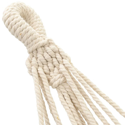 Detail van de stevige bevestigingslus van de vidaXL Hangmat Cariben.