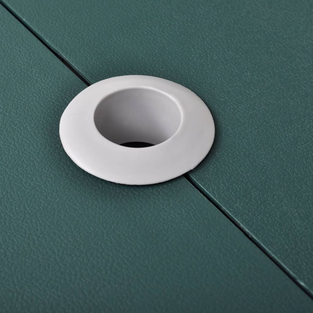 Detail van de parasolring op de groene vidaXL campingset, voor extra comfort.