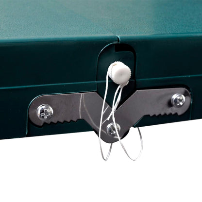 Detail van het inklapmechanisme van de vidaXL campingset met groene tafel.