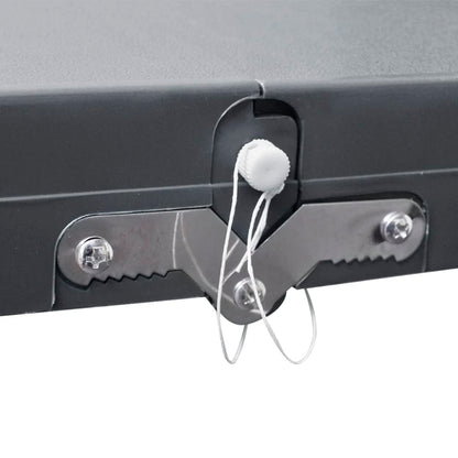 Detail van het inklapmechanisme van de vidaXL campingset in grijs.