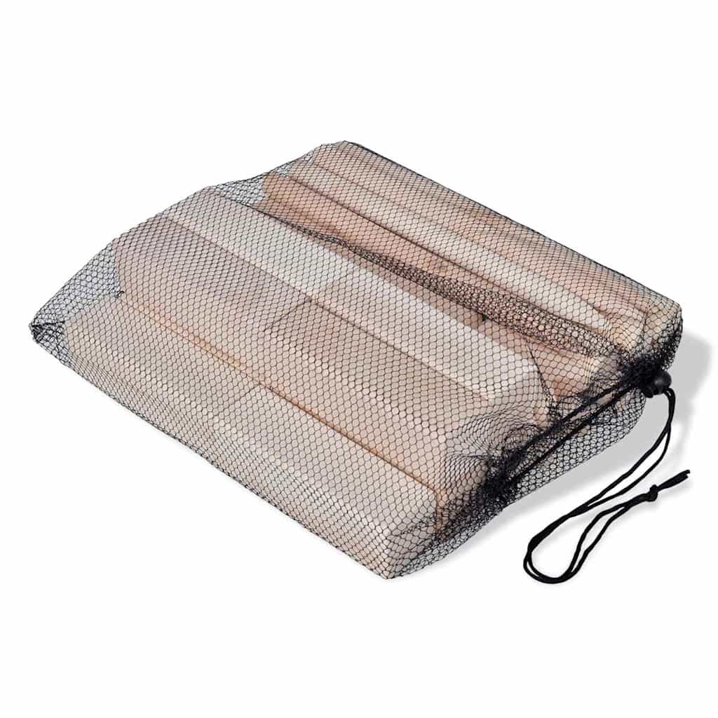 Detail van de vidaXL Kubb spel set in een netzak, met houten stukken zichtbaar.