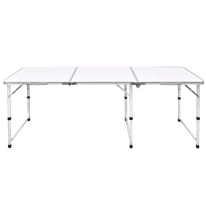 Zijaanzicht van de vidaXL inklapbare campingtafel met verstelbare poten.