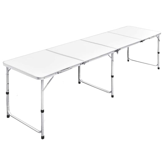 VidaXL inklapbare campingtafel van 240x60 cm, lichtgewicht en verstelbaar.