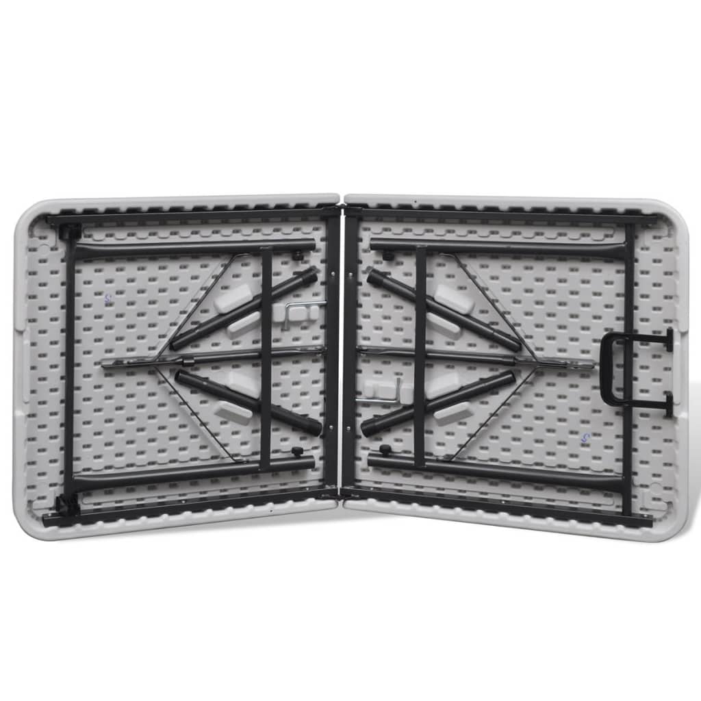 Ingeklapte vidaXL klaptafel met stevig stalen frame en HDPE tafelblad.