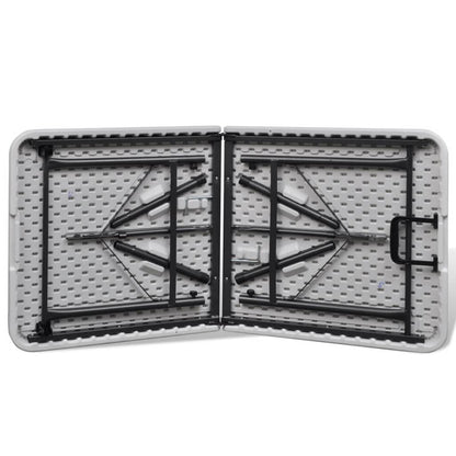 Ingeklapte vidaXL klaptafel met stevig stalen frame en HDPE tafelblad.