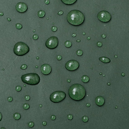 Detail van de waterdichte stof van de vidaXL lange regenjas met druppels.