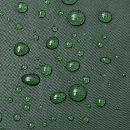 Detail van de waterdichte stof van de vidaXL lange regenjas in groen.
