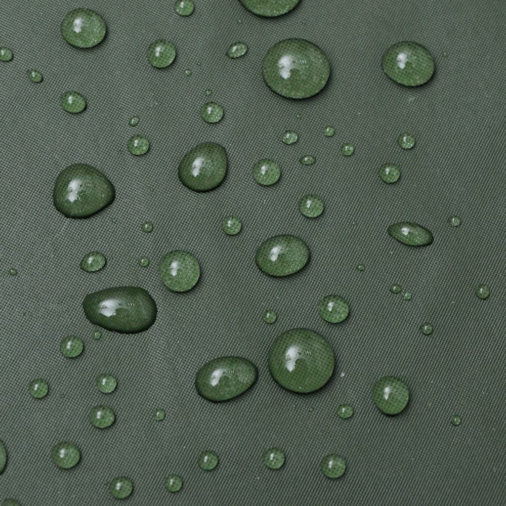 Detail van de waterdichte stof van het vidaXL regenpak met druppels.