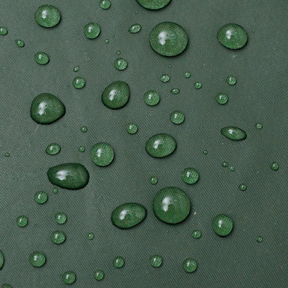 Detail van de waterdichte stof van het vidaXL regenpak met druppels.