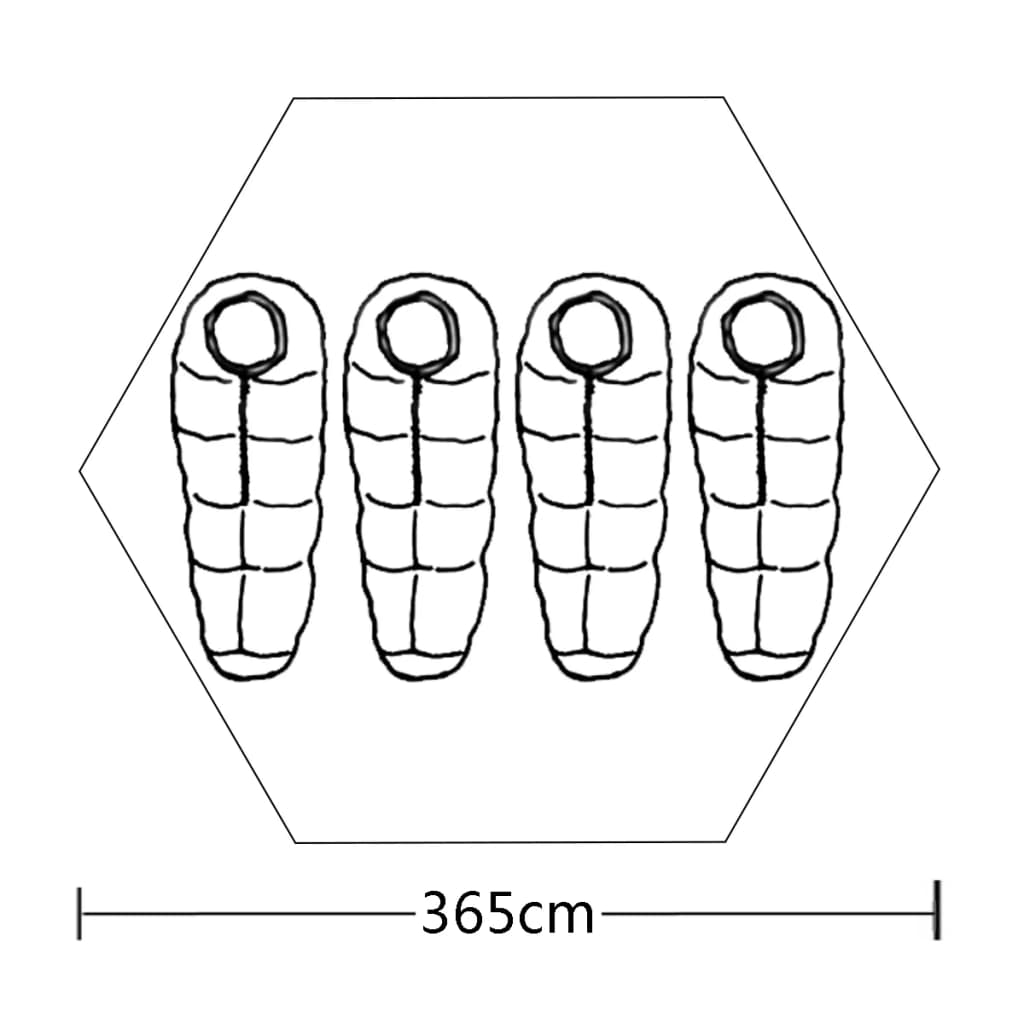 vidaXL Tent 4-persoons groen