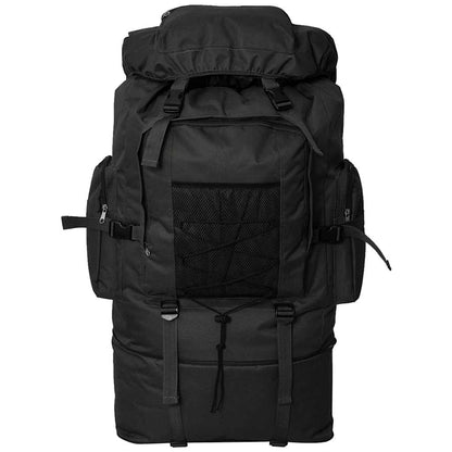Detail van de vidaXL legerstijl rugzak XXL met verstelbare banden en opbergvakken.