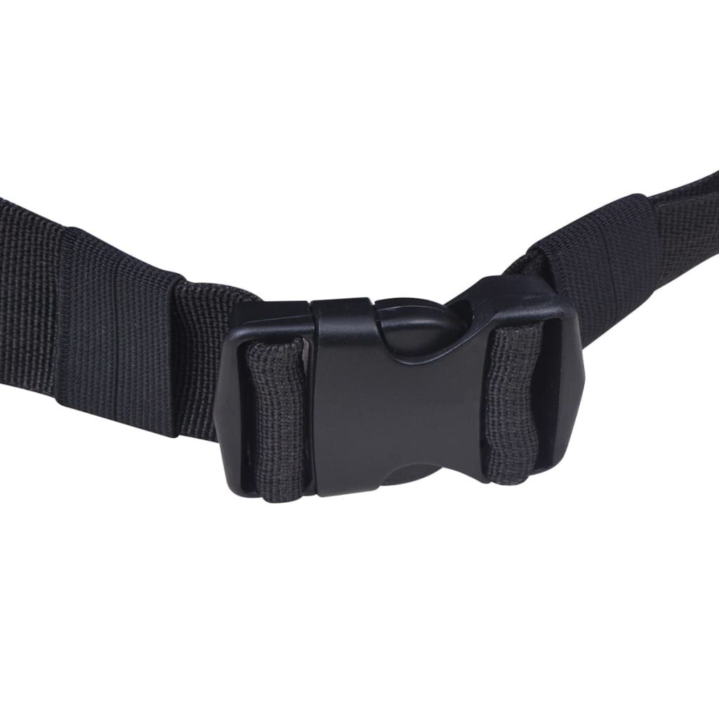 Detail van de stevige gespsluiting van de vidaXL Rugzak hiking XXL 75 L.