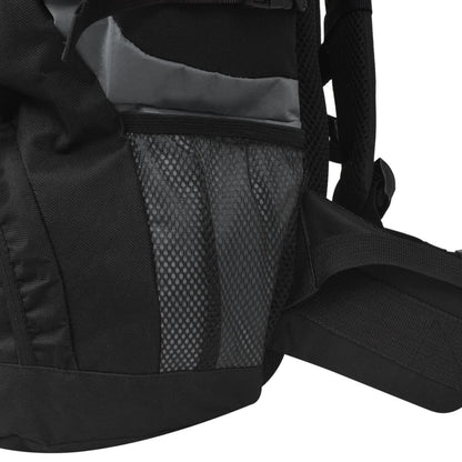 Detail van de zijzakken van de vidaXL Rugzak hiking XXL, perfect voor extra opbergruimte.