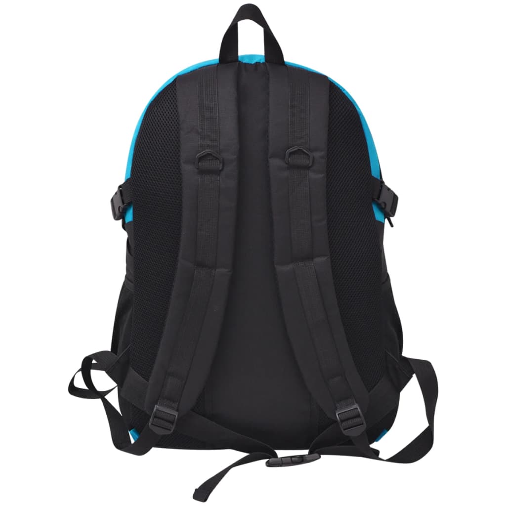 Achterkant van de vidaXL Hiking rugzak met comfortabele schouderbanden en ademend mesh.