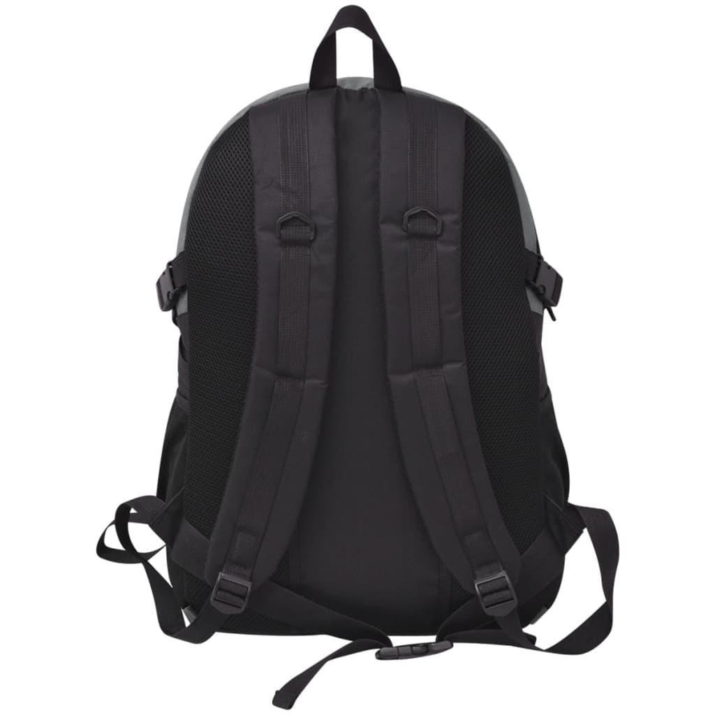 Achterkant van de vidaXL hikingrugzak met comfortabele schouderbanden en ademend mesh.