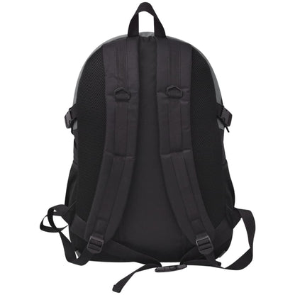Achterkant van de vidaXL hikingrugzak met comfortabele schouderbanden en ademend mesh.