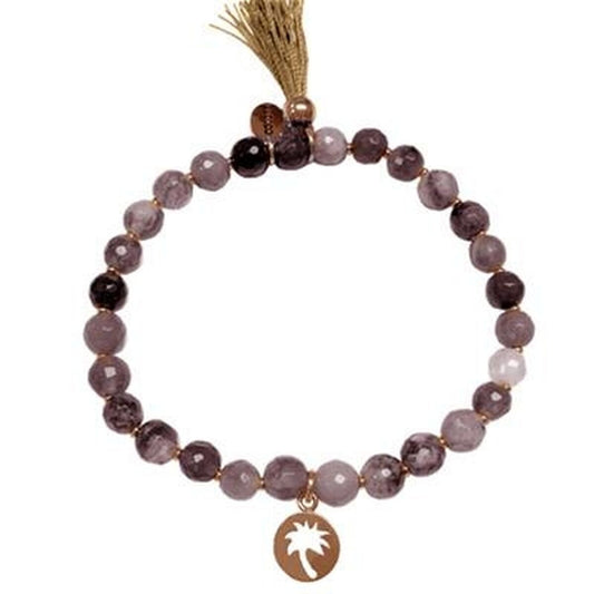Multicolour CO88 Collection armband voor dames met een elegante palmboomhanger.
