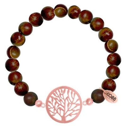 Bruine CO88 Collection armband met elegant design en een opvallende boomhanger.